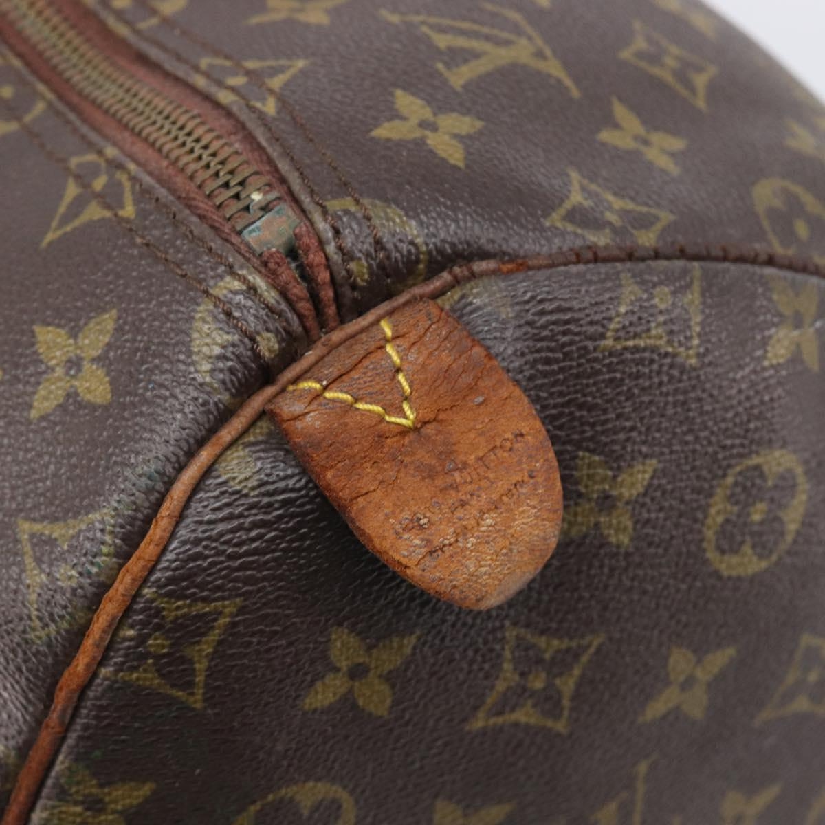 LOUIS VUITTON Monogram Keepall 55 Boston Bag M41424 LV Auth bs37138
