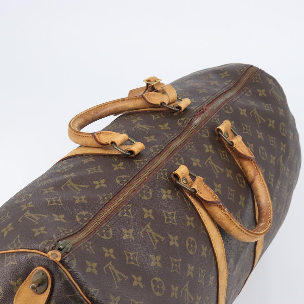 LOUIS VUITTON Monogram Keepall 55 Boston Bag M41424 LV Auth bs37138