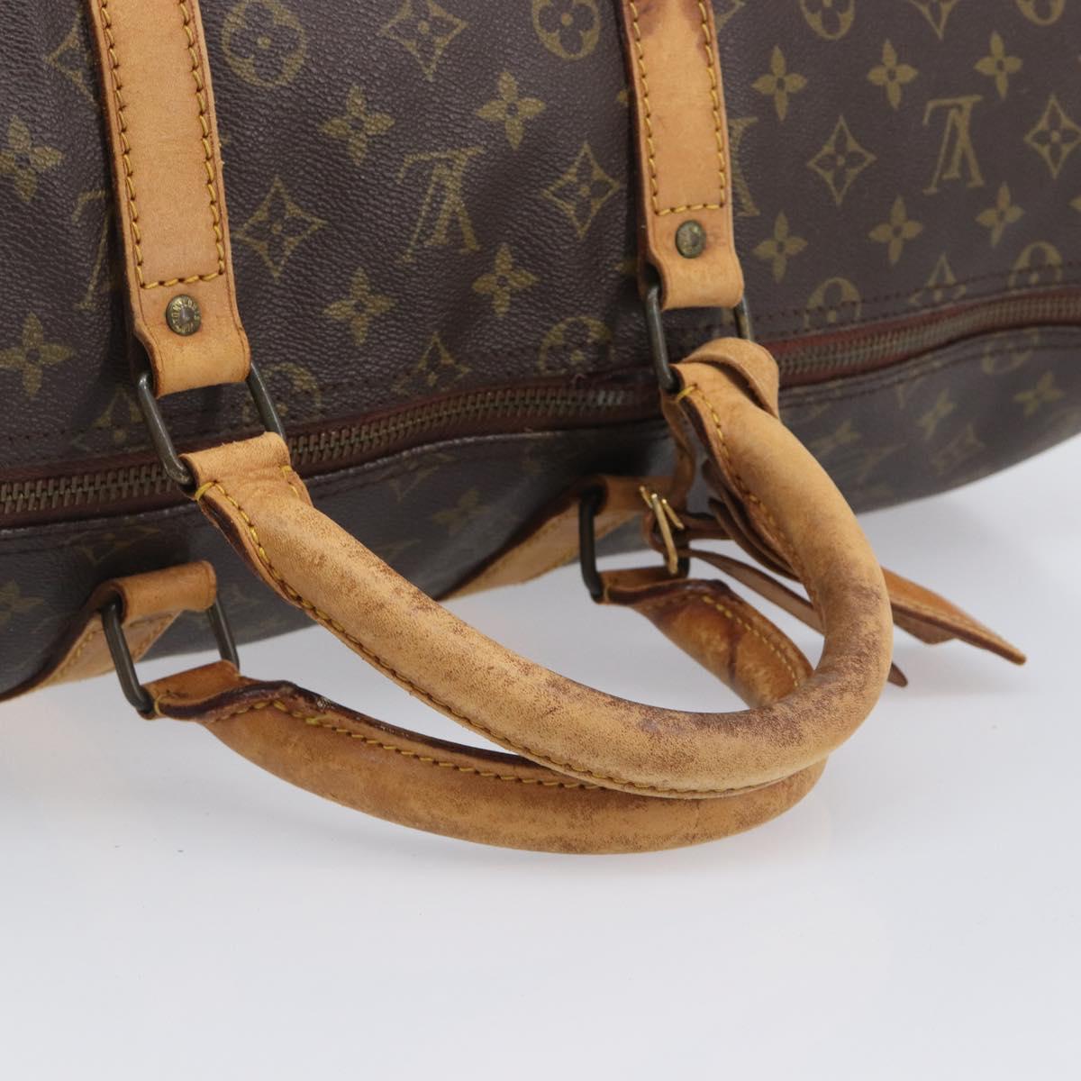 LOUIS VUITTON Monogram Keepall 55 Boston Bag M41424 LV Auth bs37138
