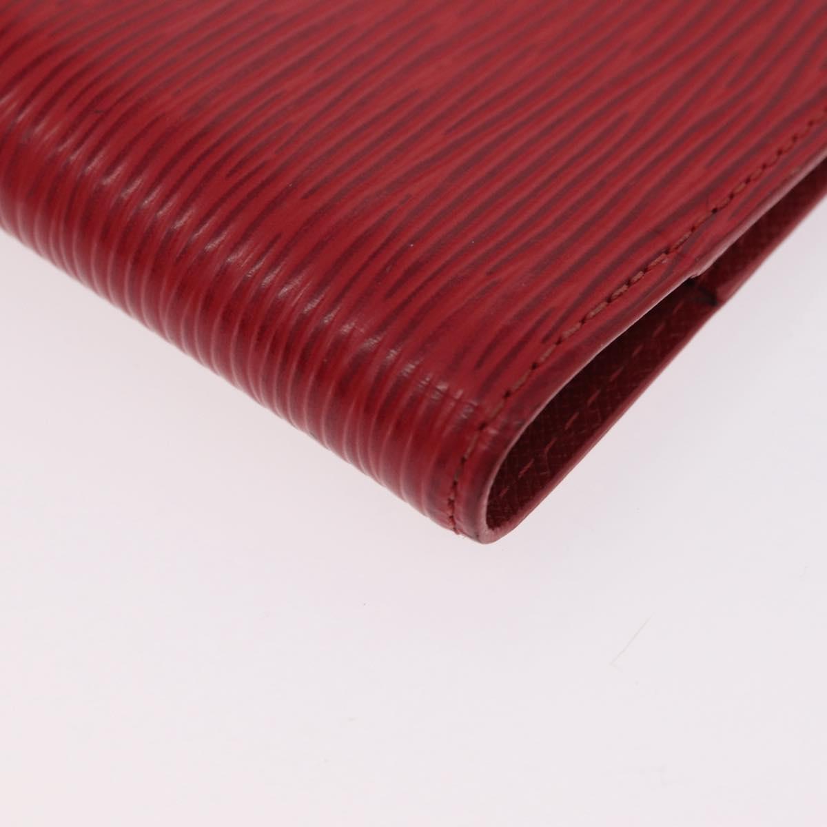 LOUIS VUITTON Epi Agenda PM Day Planner Cover Red R20057 LV Auth bs37139