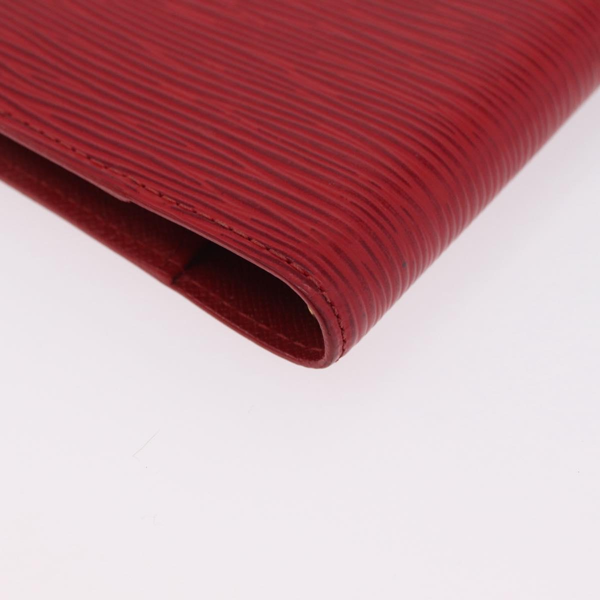 LOUIS VUITTON Epi Agenda PM Day Planner Cover Red R20057 LV Auth bs37139