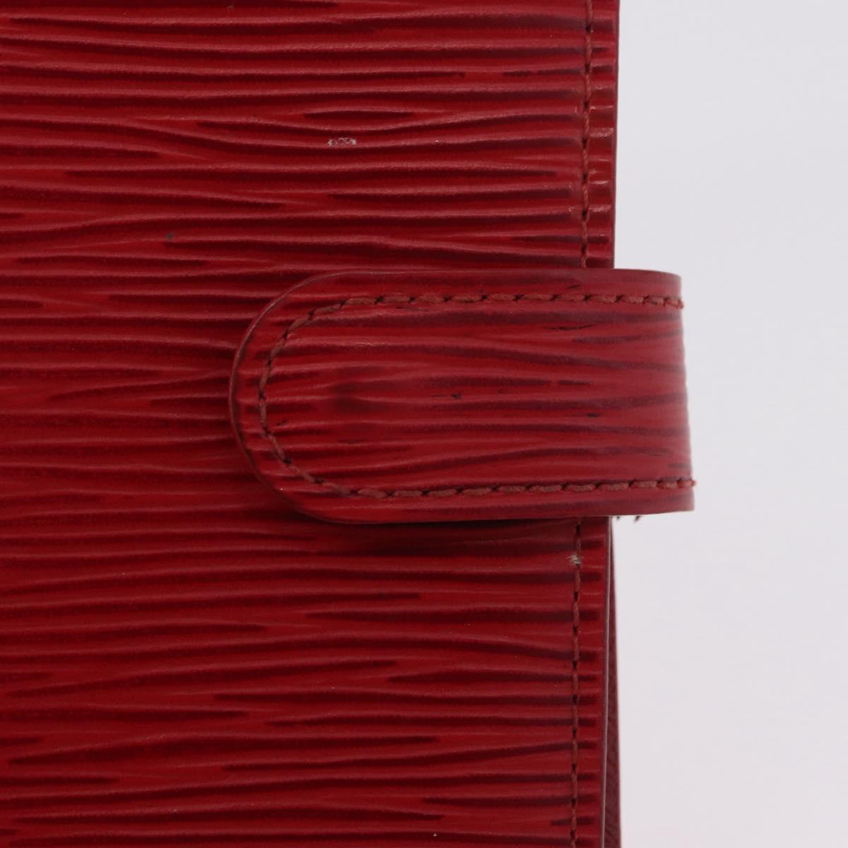 LOUIS VUITTON Epi Agenda PM Day Planner Cover Red R20057 LV Auth bs37139