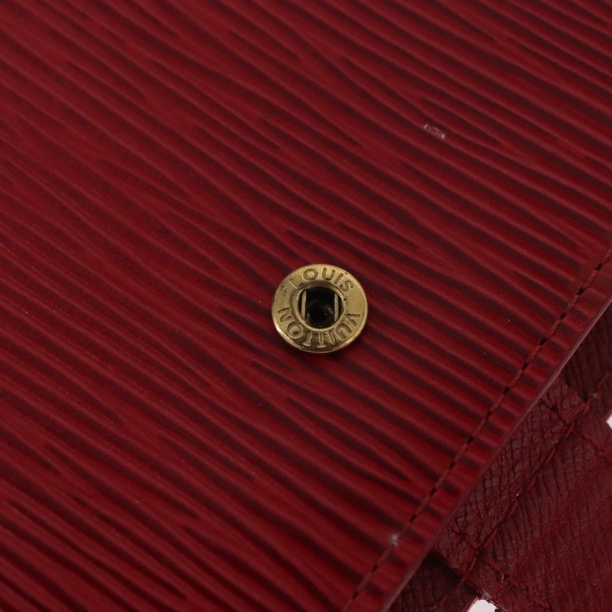 LOUIS VUITTON Epi Agenda PM Day Planner Cover Red R20057 LV Auth bs37139