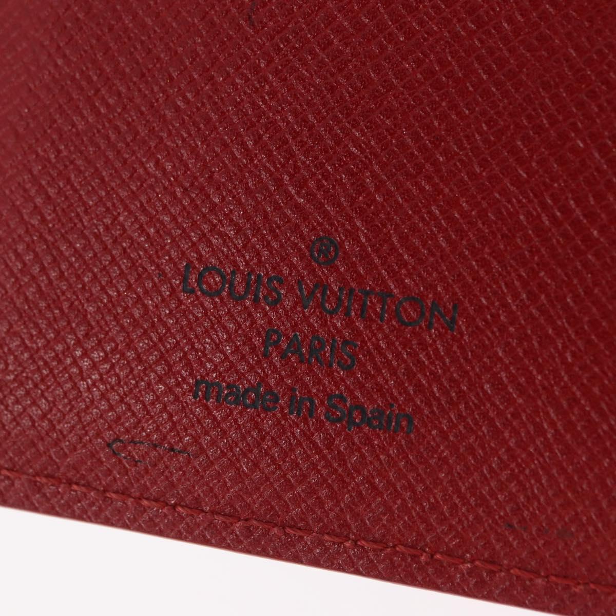 LOUIS VUITTON Epi Agenda PM Day Planner Cover Red R20057 LV Auth bs37139