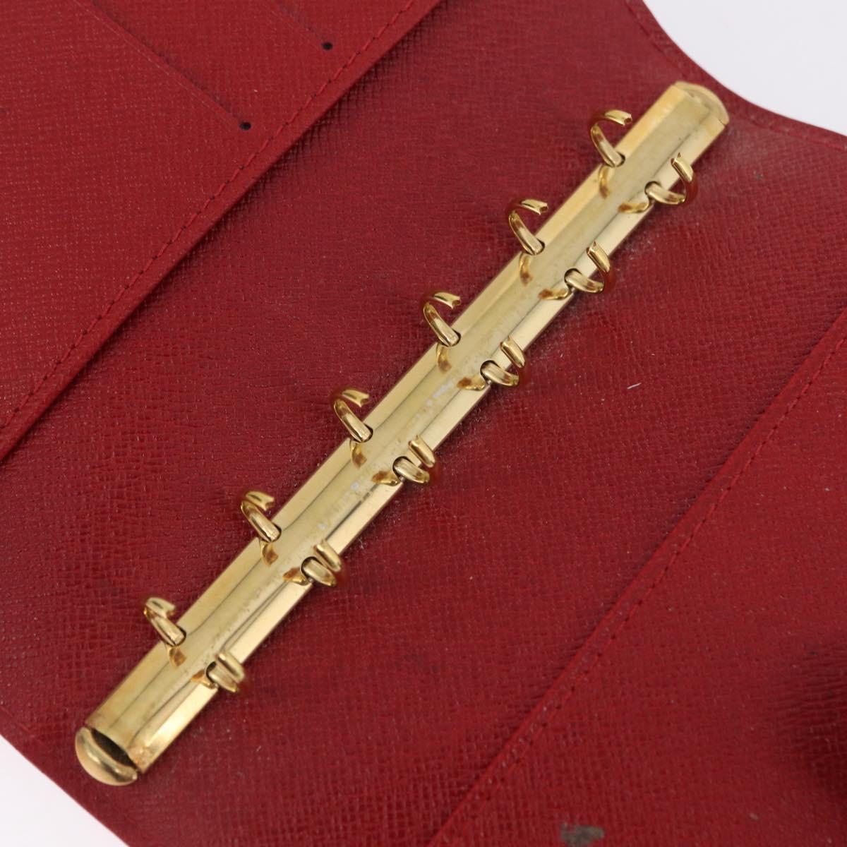 LOUIS VUITTON Epi Agenda PM Day Planner Cover Red R20057 LV Auth bs37139
