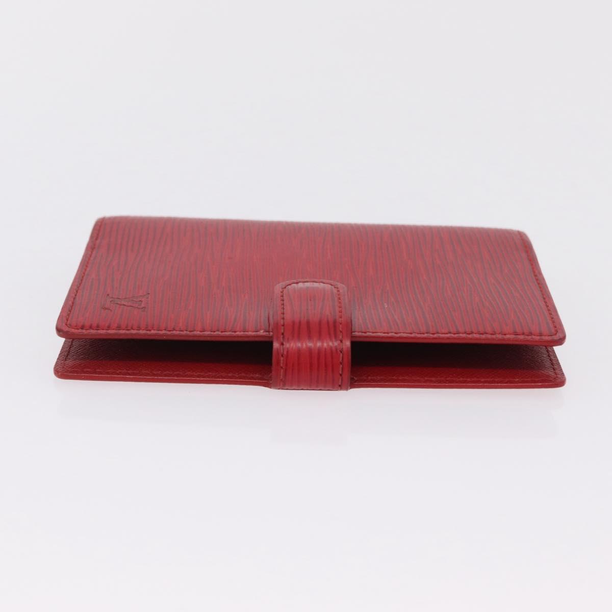LOUIS VUITTON Epi Agenda PM Day Planner Cover Red R20057 LV Auth bs37139