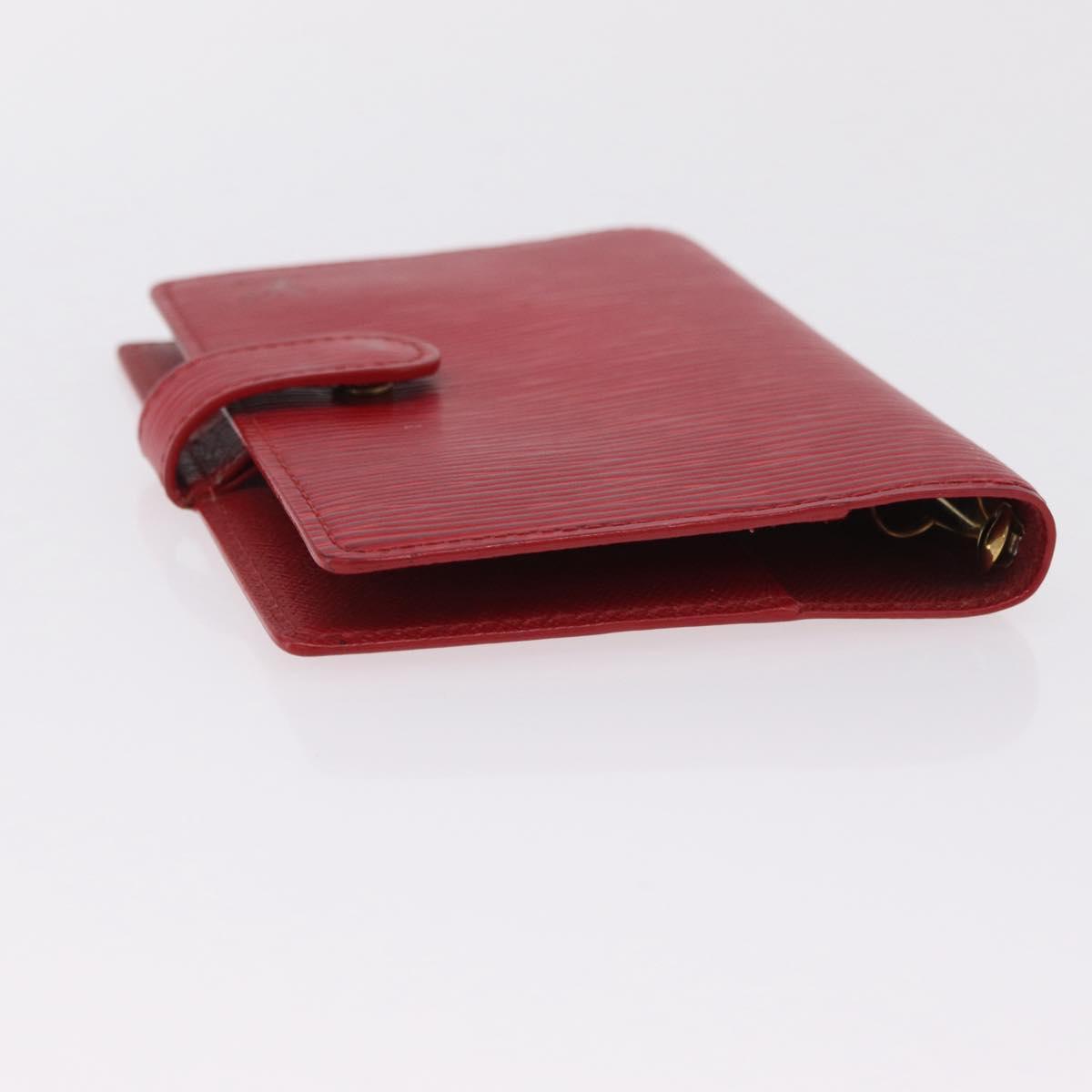 LOUIS VUITTON Epi Agenda PM Day Planner Cover Red R20057 LV Auth bs37139