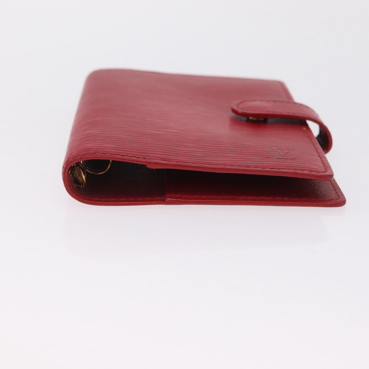 LOUIS VUITTON Epi Agenda PM Day Planner Cover Red R20057 LV Auth bs37139