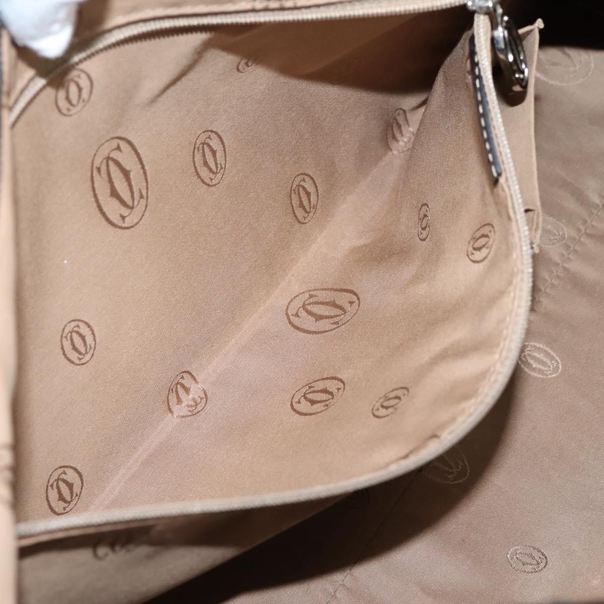 CARTIER Marcello de Cartier SM Hand Bag Patent Black Silver Auth bs37151
