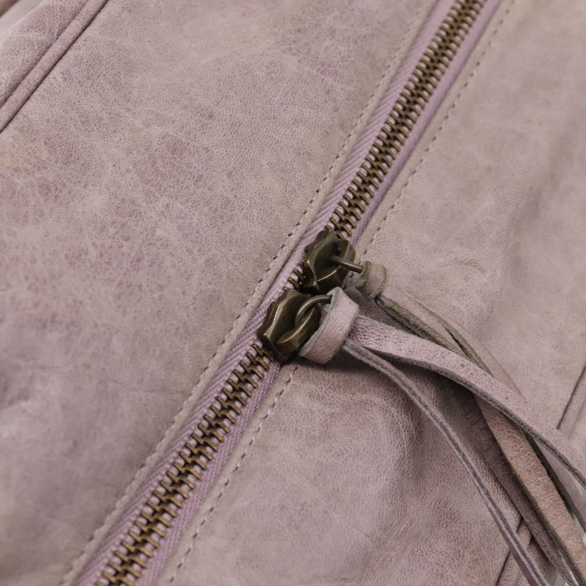 BALENCIAGA The Box Hand Bag Leather Purple 145694 Auth bs37153A