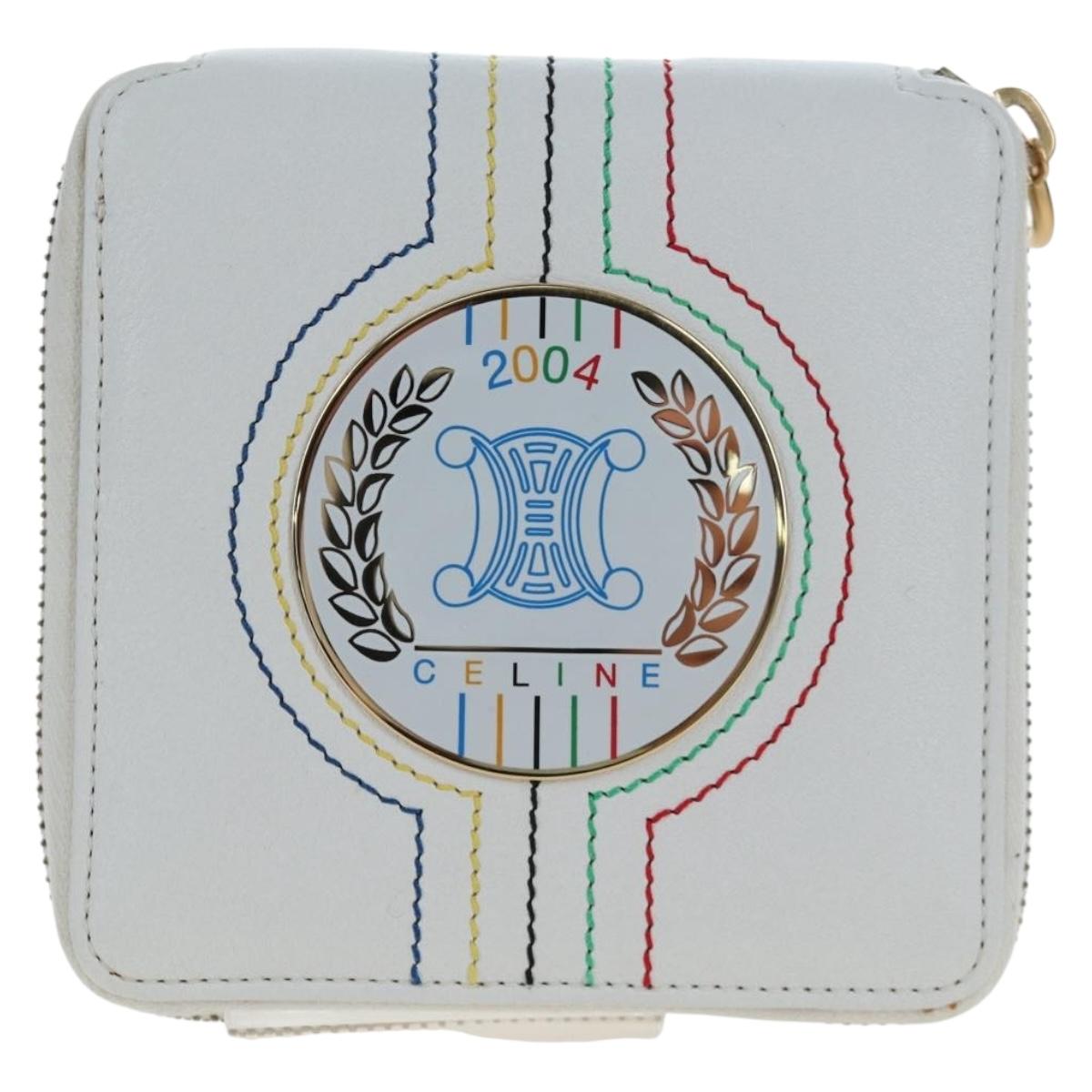 CELINE 2004 Athens Olympics Limited Edition Bifold Wallet Leather Auth bs37161V