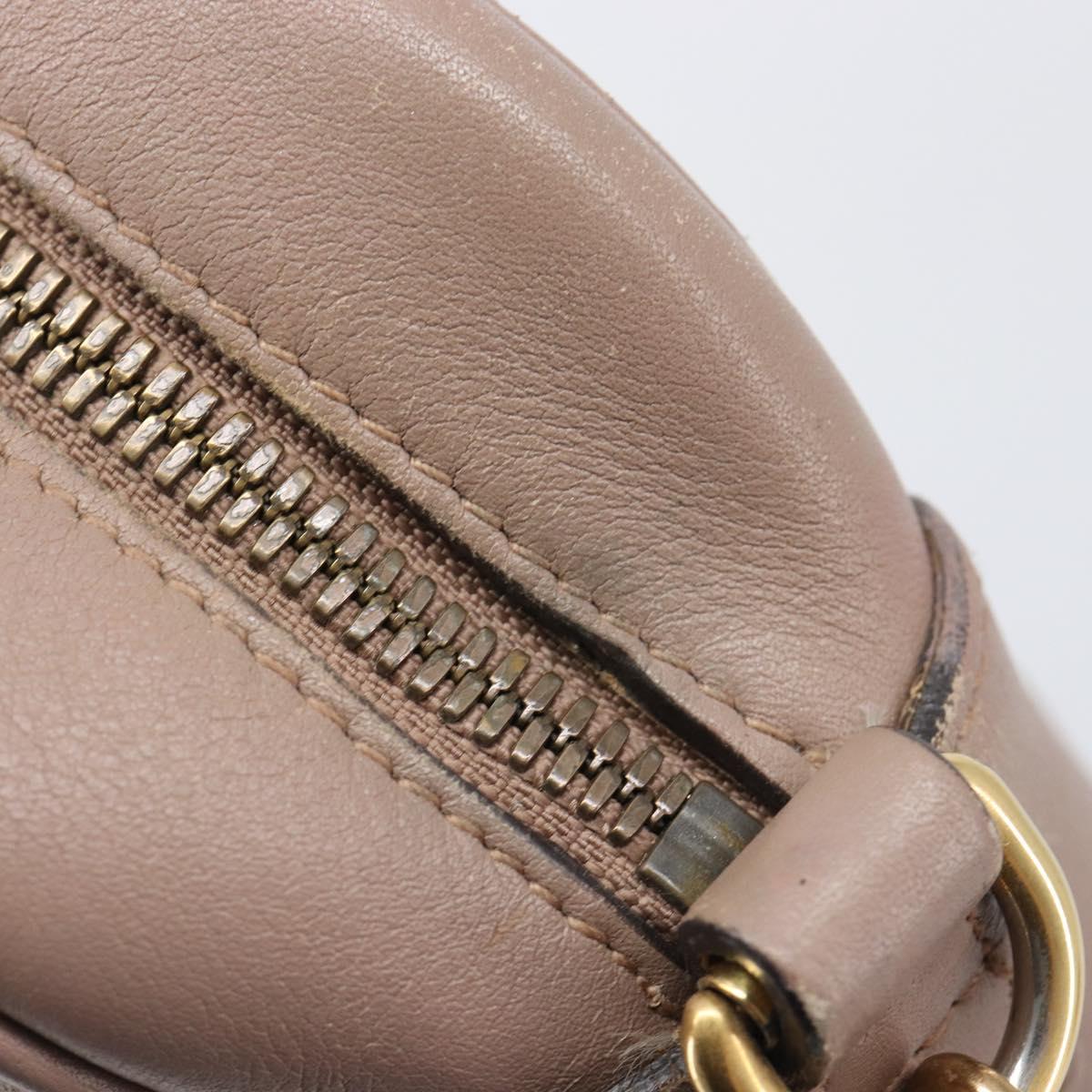 GUCCI GG Marmont Chain Shoulder Bag Leather Beige Gold Tone 447632 Auth bs37164