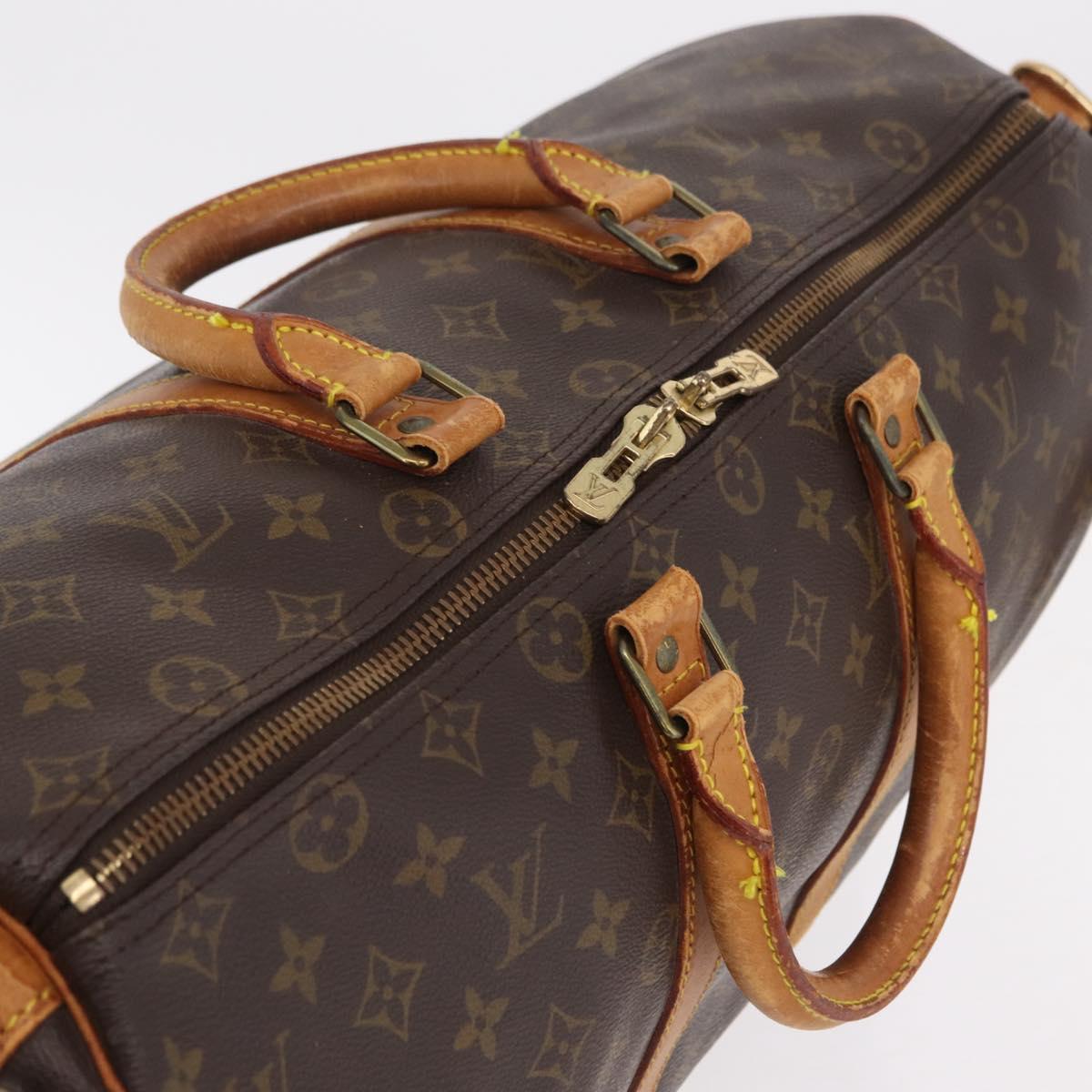 LOUIS VUITTON Monogram Keepall Bandouliere 45 Boston Bag M41418 LV Auth bs37171
