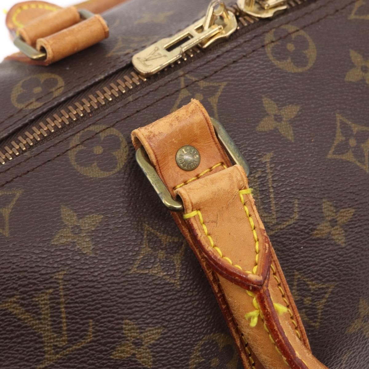 LOUIS VUITTON Monogram Keepall Bandouliere 45 Boston Bag M41418 LV Auth bs37171