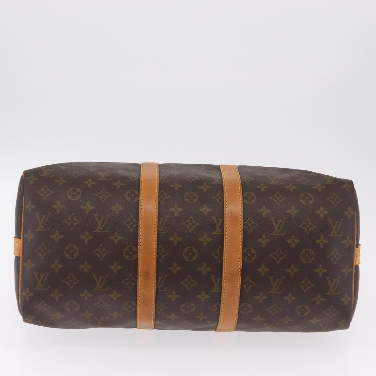 LOUIS VUITTON Monogram Keepall Bandouliere 45 Boston Bag M41418 LV Auth bs37171