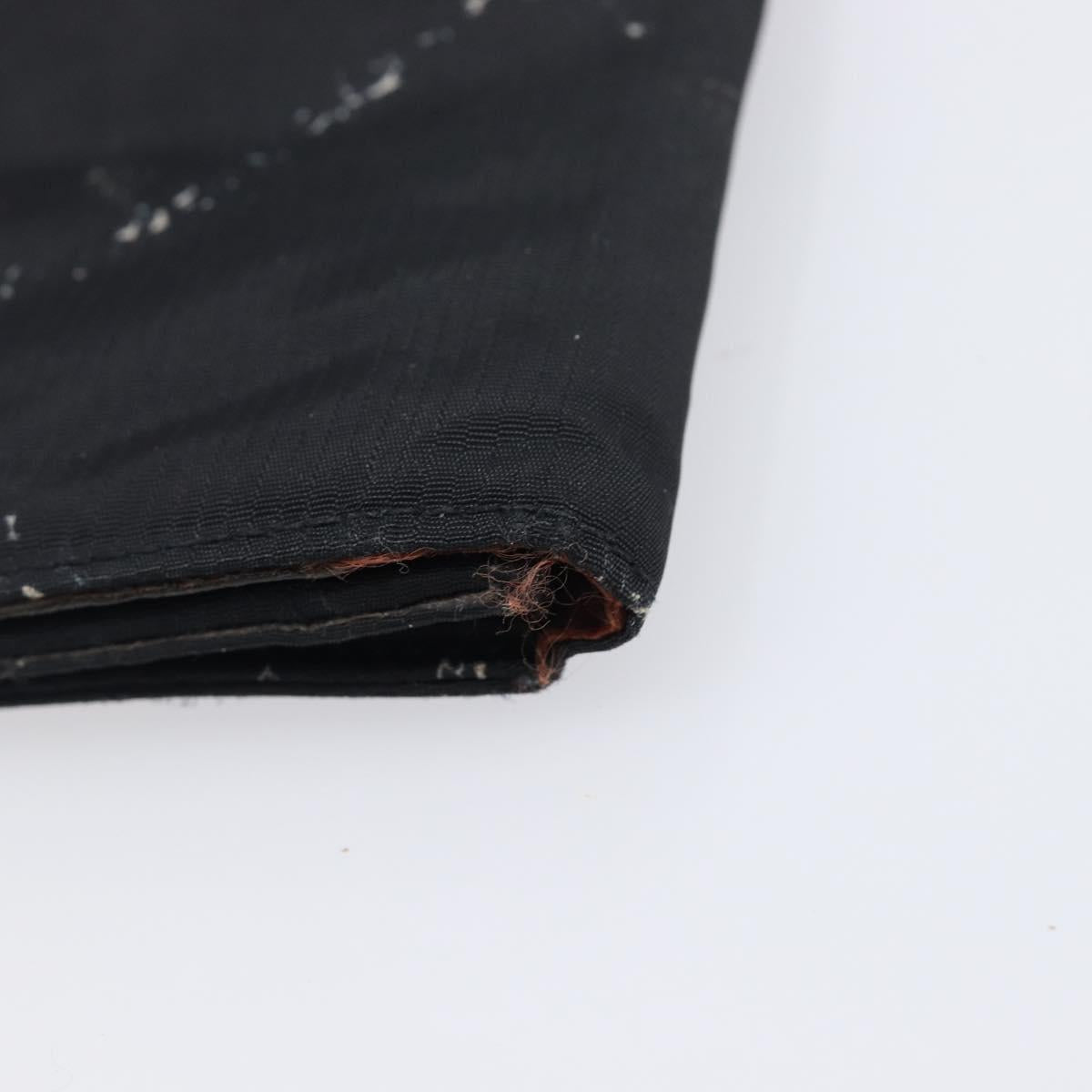 CHANEL Travel Line Long Wallet Canvas Black CC Auth bs37172