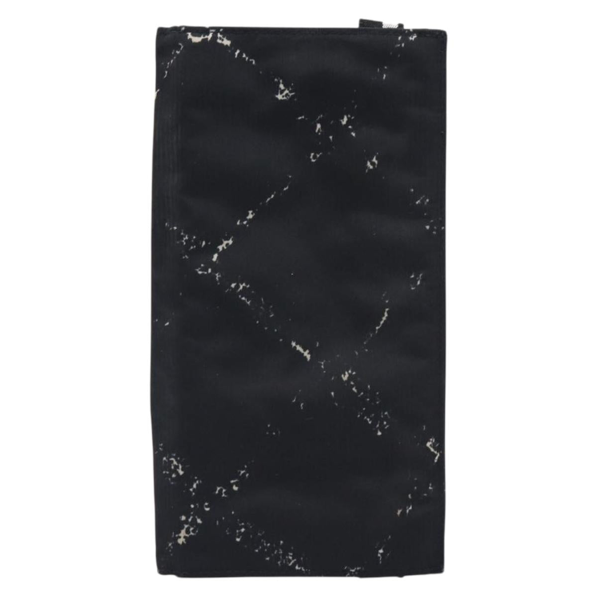 CHANEL Travel Line Long Wallet Canvas Black CC Auth bs37172