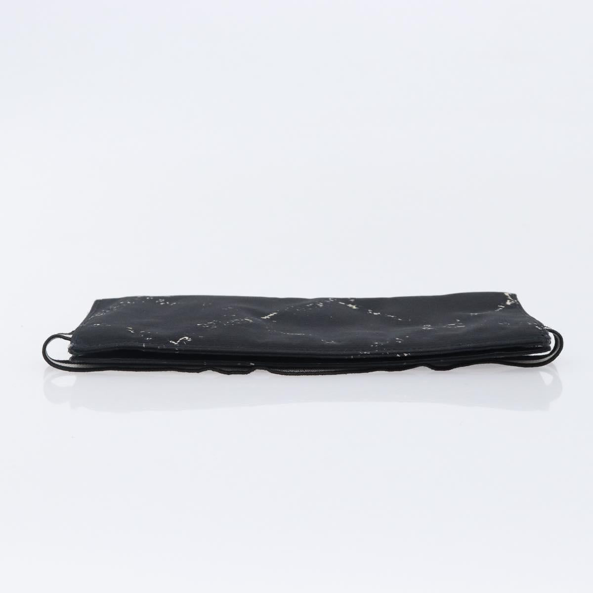 CHANEL Travel Line Long Wallet Canvas Black CC Auth bs37172