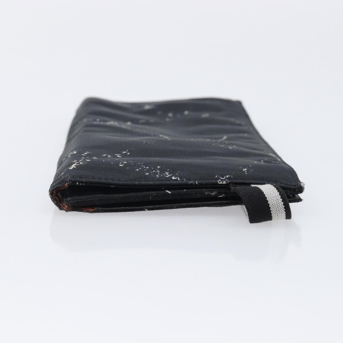 CHANEL Travel Line Long Wallet Canvas Black CC Auth bs37172