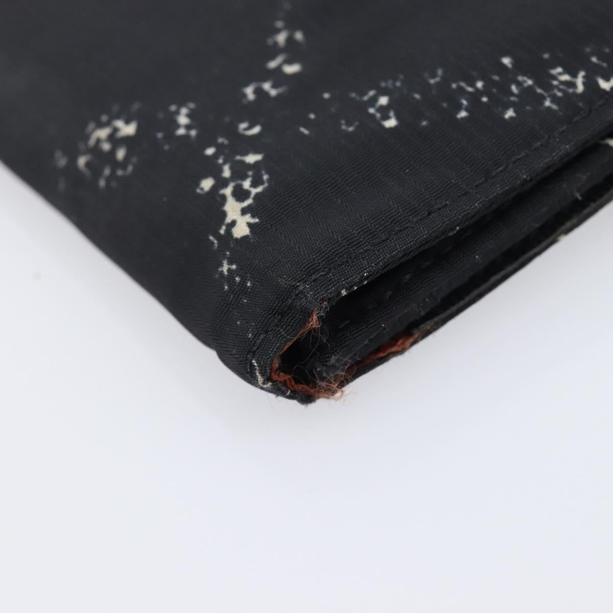 CHANEL Travel Line Long Wallet Canvas Black CC Auth bs37172