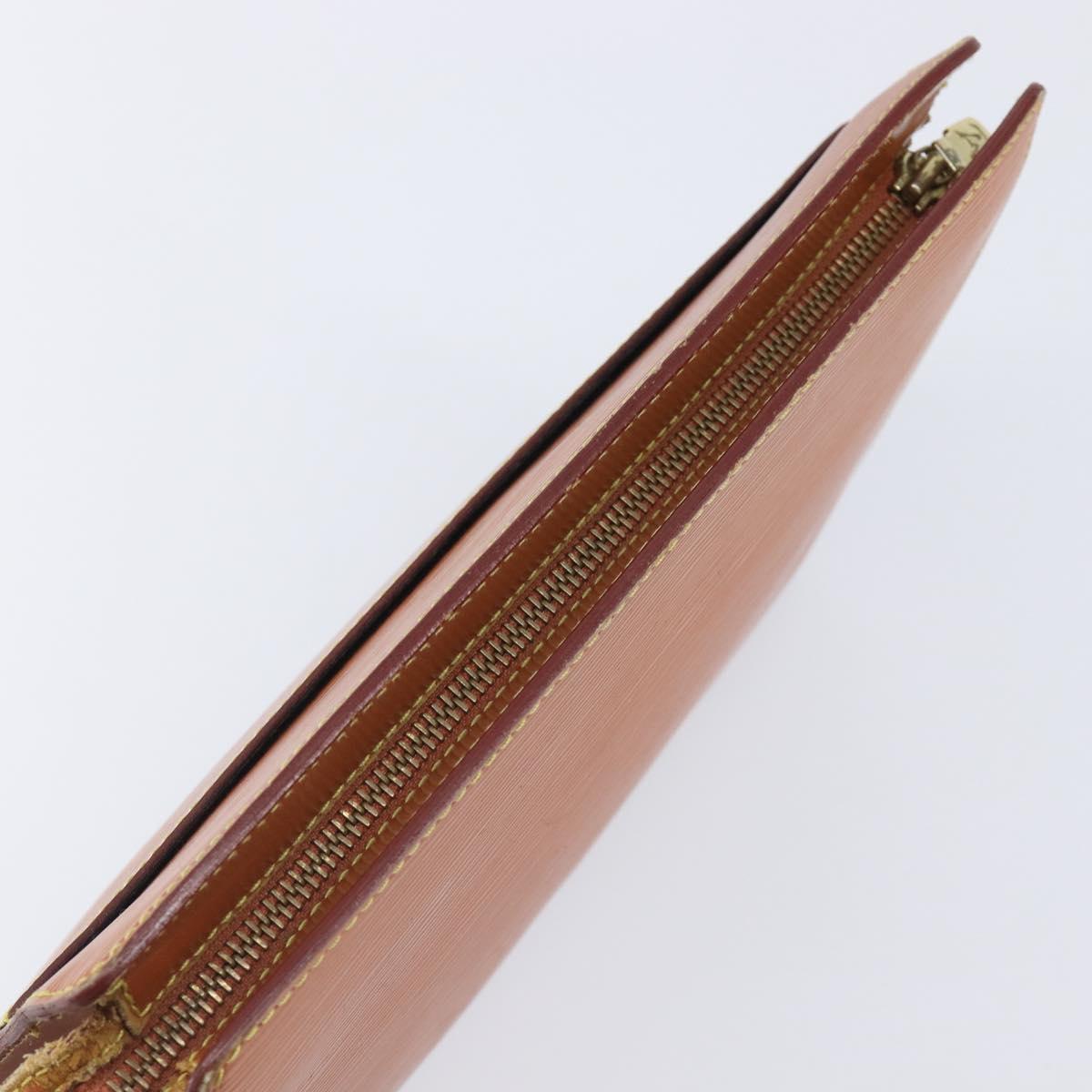 LOUIS VUITTON Epi Clutch Bag 2 Set Blue Brown LV Auth bs37177