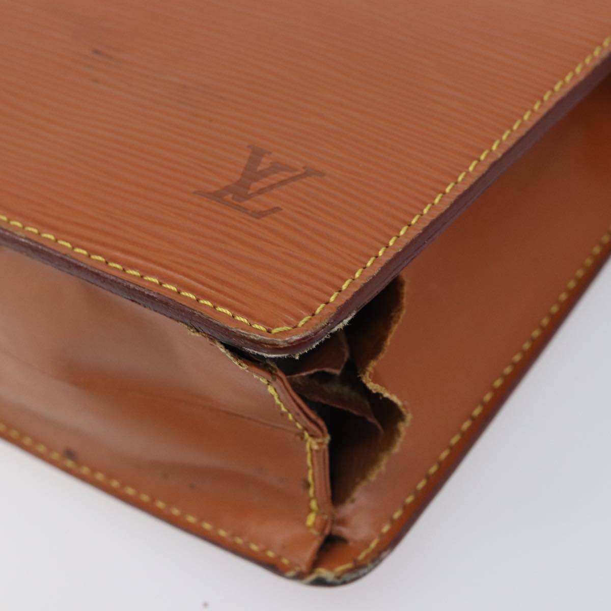 LOUIS VUITTON Epi Clutch Bag 2 Set Blue Brown LV Auth bs37177