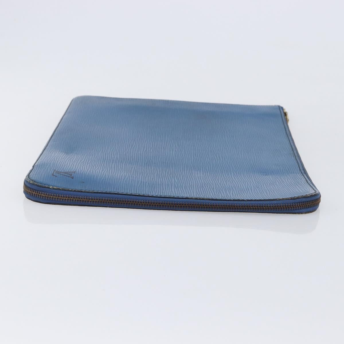 LOUIS VUITTON Epi Clutch Bag 2 Set Blue Brown LV Auth bs37177