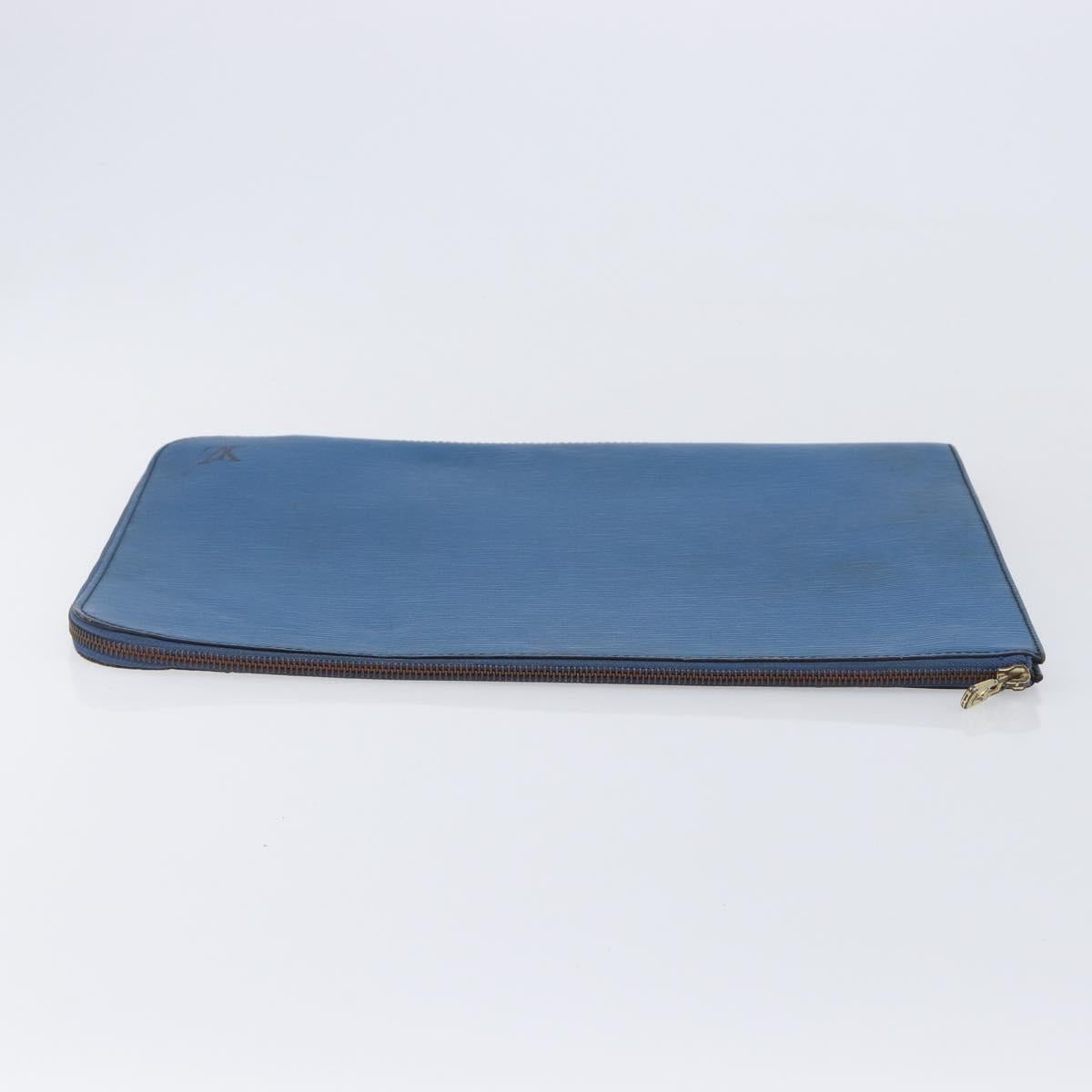 LOUIS VUITTON Epi Clutch Bag 2 Set Blue Brown LV Auth bs37177