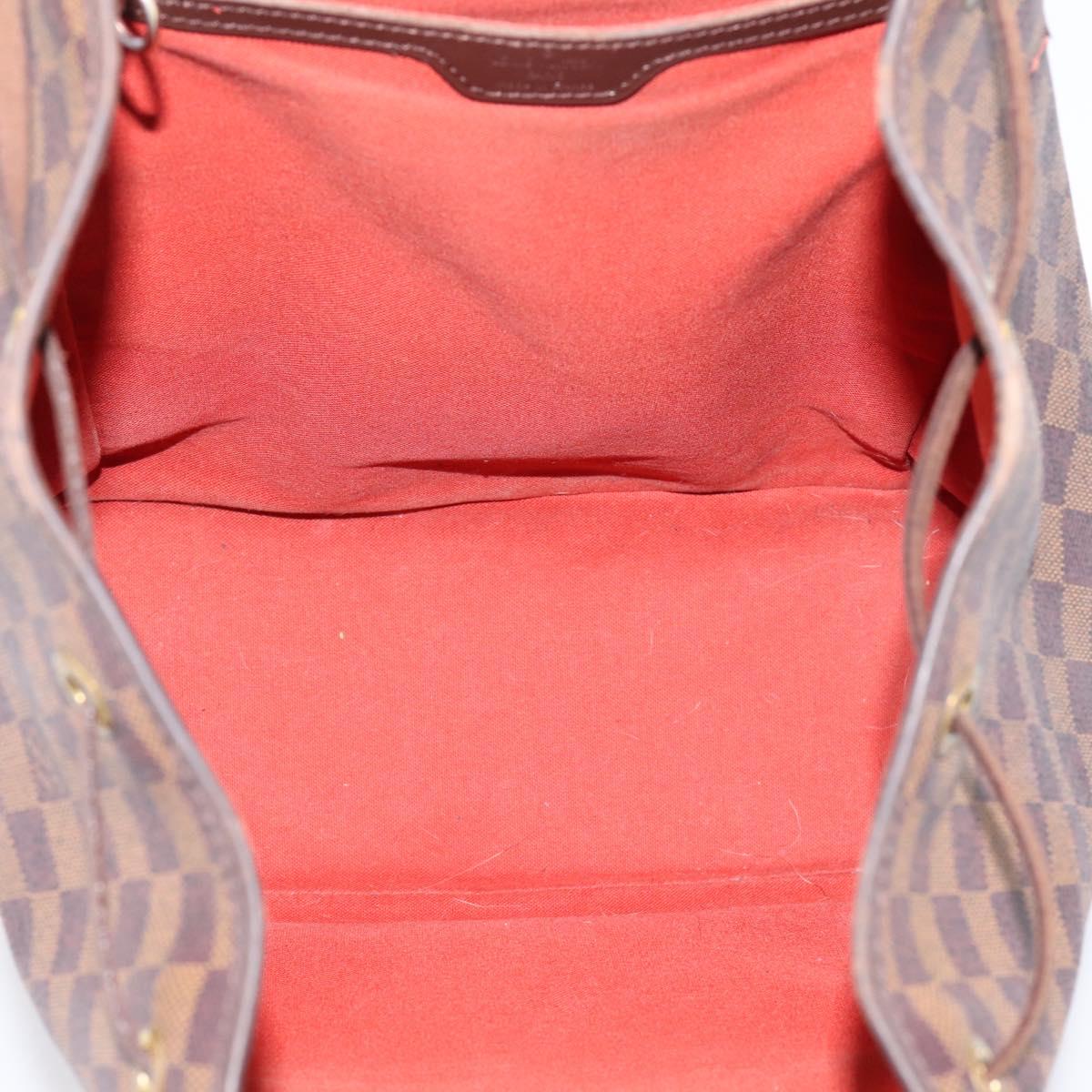 LOUIS VUITTON Damier Ebene Montsouris GM Backpack N51139 LV Auth bs37187