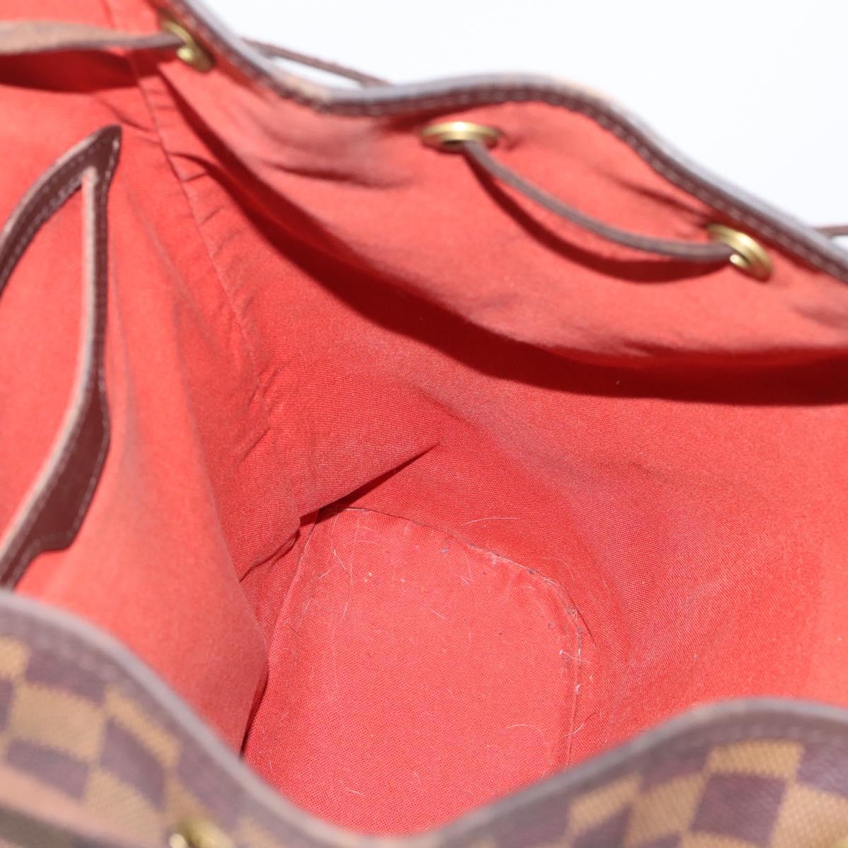 LOUIS VUITTON Damier Ebene Montsouris GM Backpack N51139 LV Auth bs37187