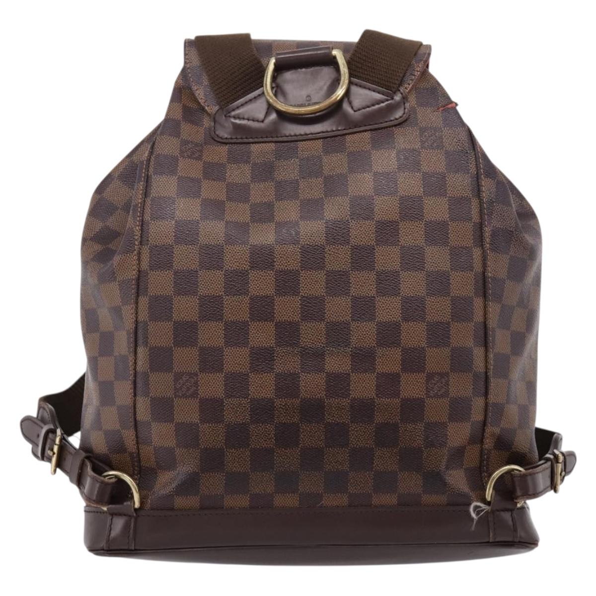 LOUIS VUITTON Damier Ebene Montsouris GM Backpack N51139 LV Auth bs37187