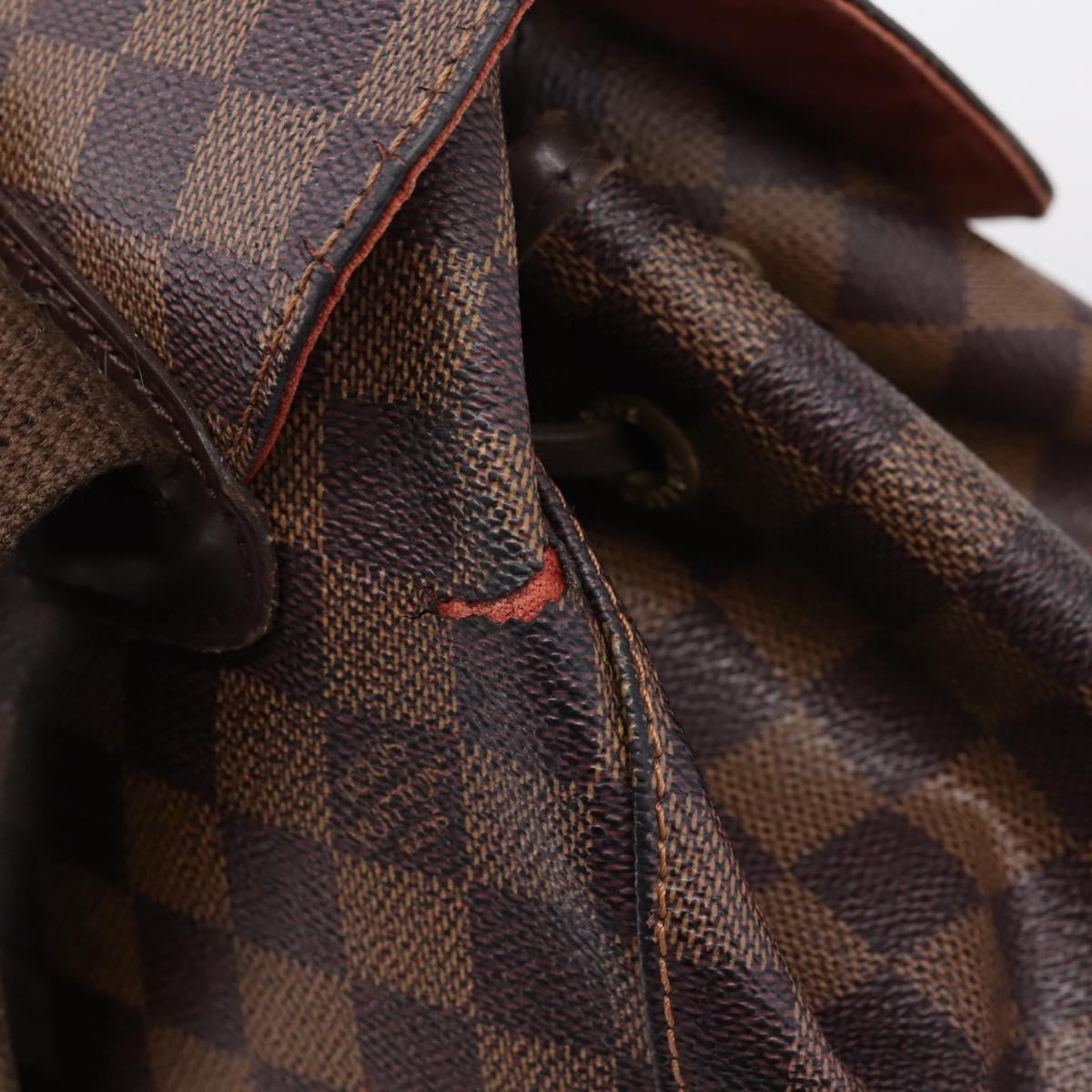LOUIS VUITTON Damier Ebene Montsouris GM Backpack N51139 LV Auth bs37187