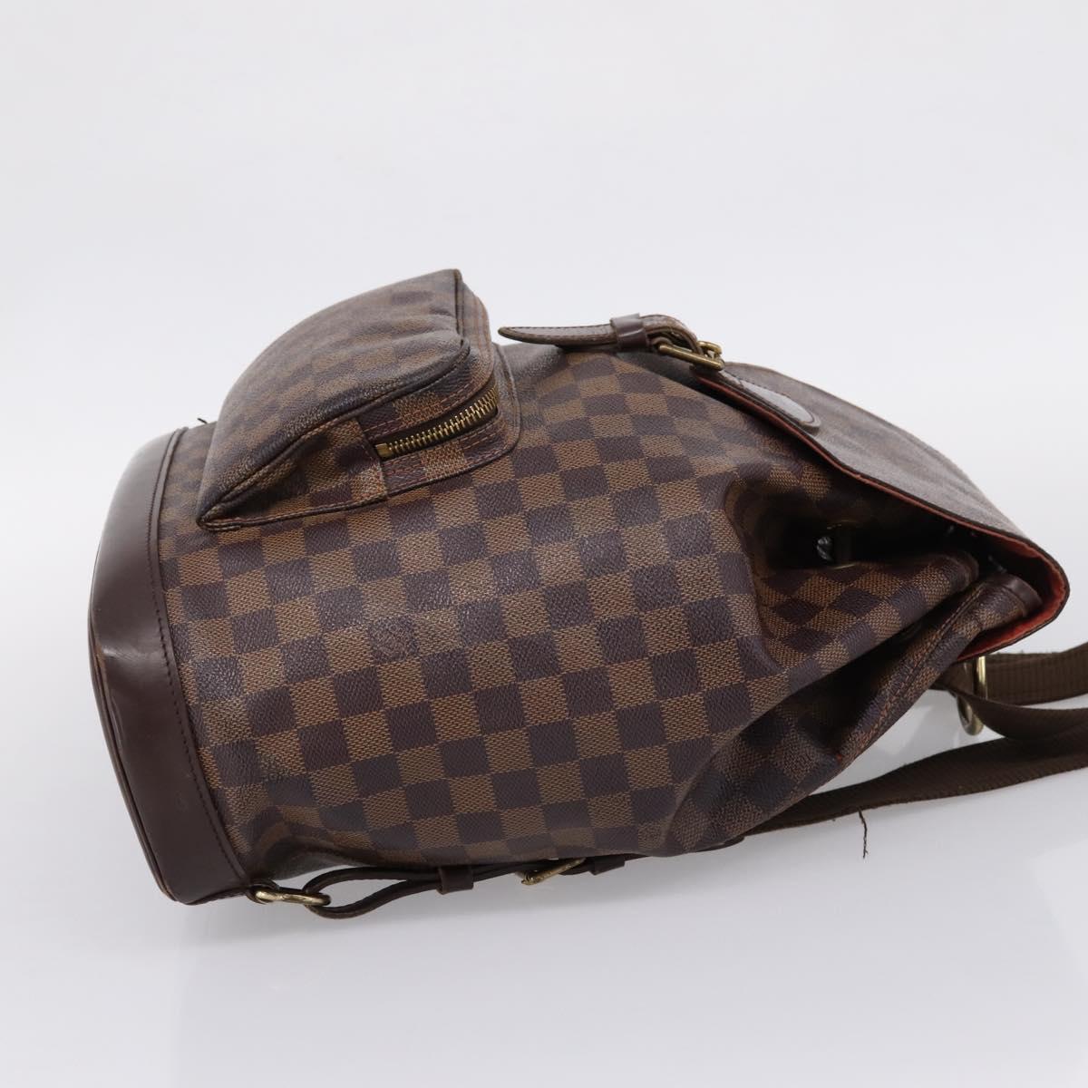 LOUIS VUITTON Damier Ebene Montsouris GM Backpack N51139 LV Auth bs37187