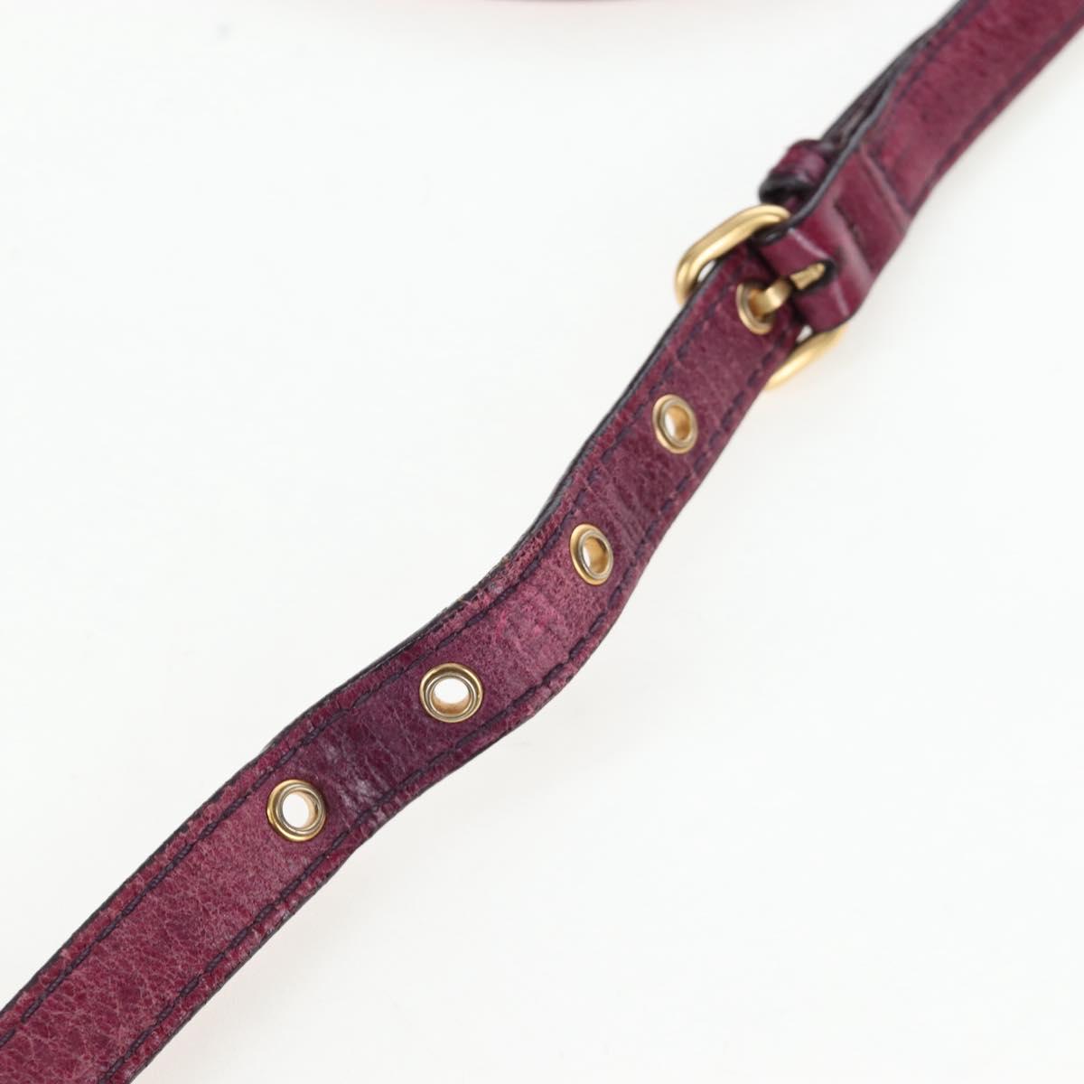 Miu Miu Hand Bag Leather 2way Pink Gold Auth bs37189