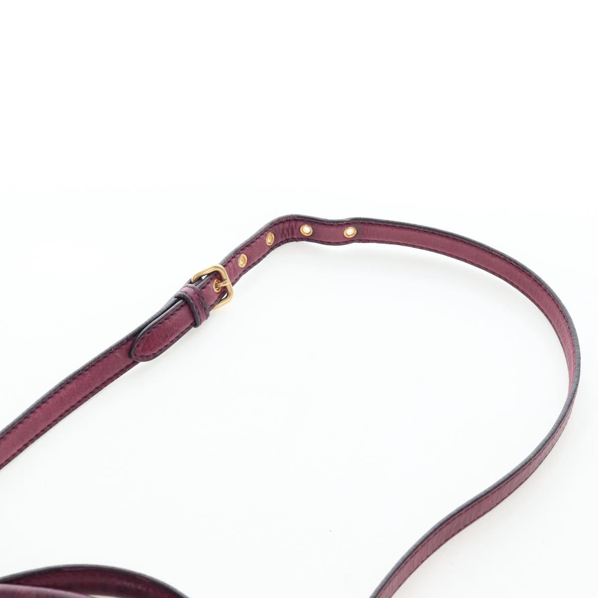Miu Miu Hand Bag Leather 2way Pink Gold Auth bs37189
