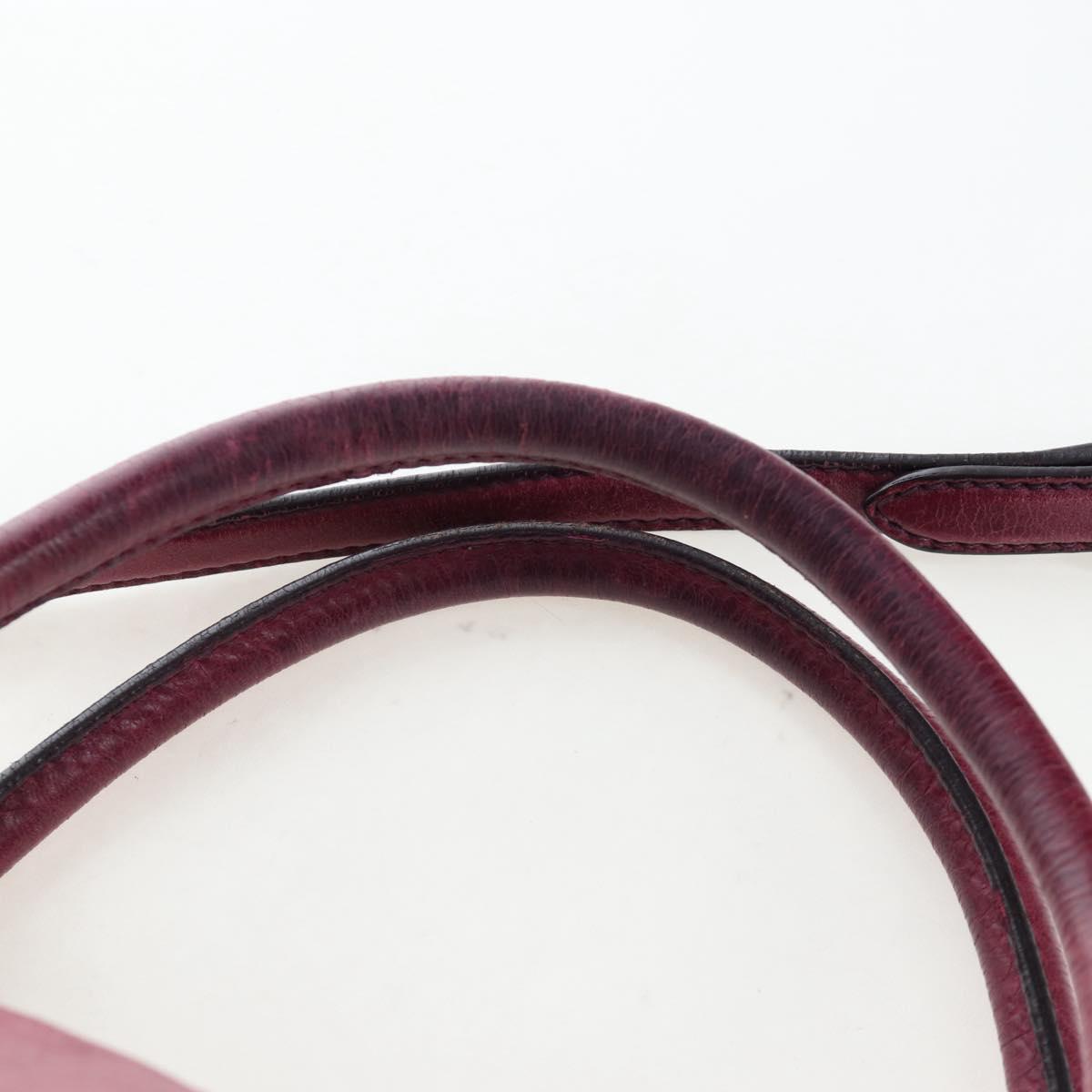 Miu Miu Hand Bag Leather 2way Pink Gold Auth bs37189