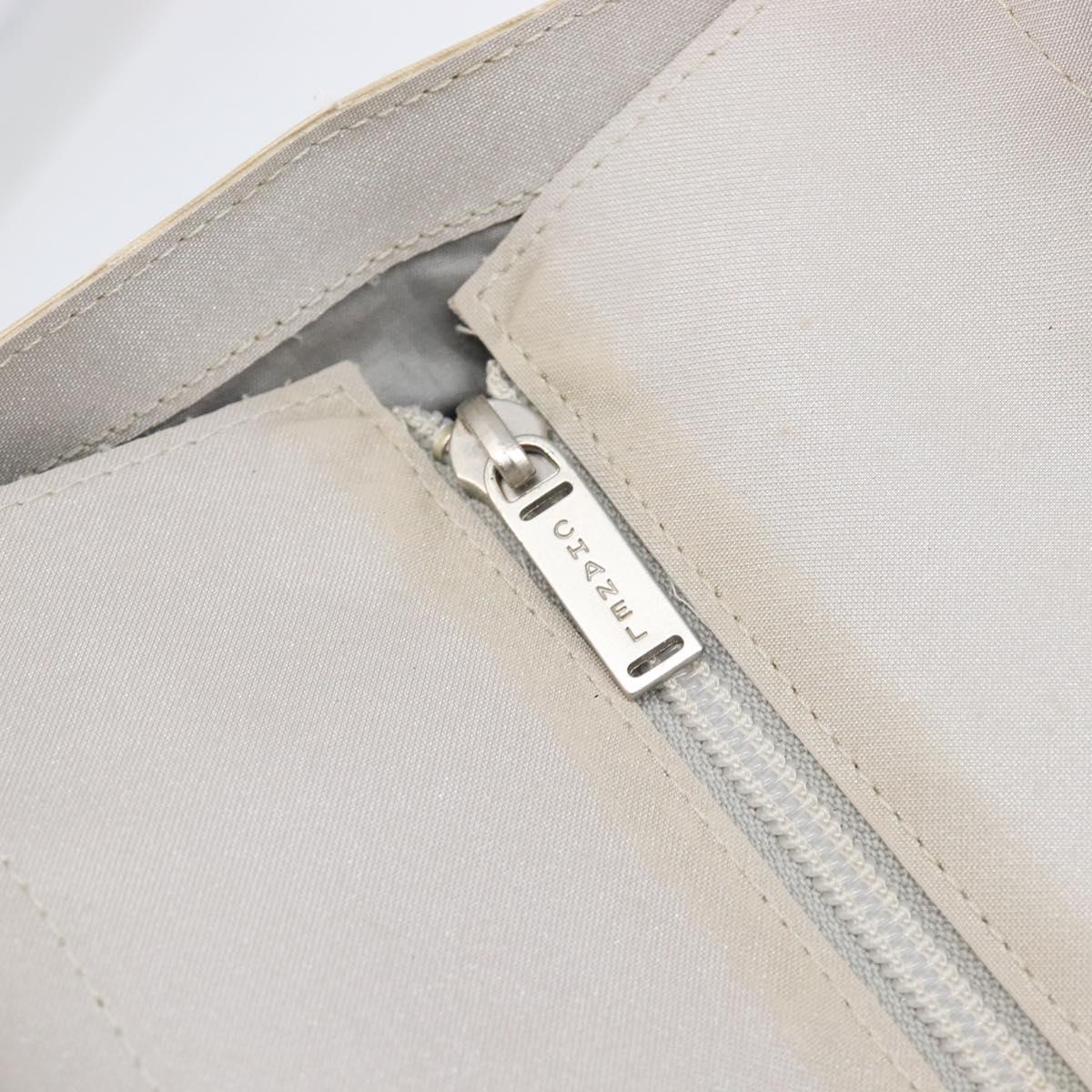 CHANEL Sports Tote Bag Nylon Gray Silver CC Auth bs37193