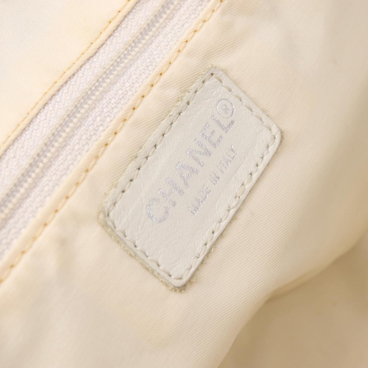 CHANEL New Travel Line Hand Bag Nylon Pink Silver CC Auth bs37194