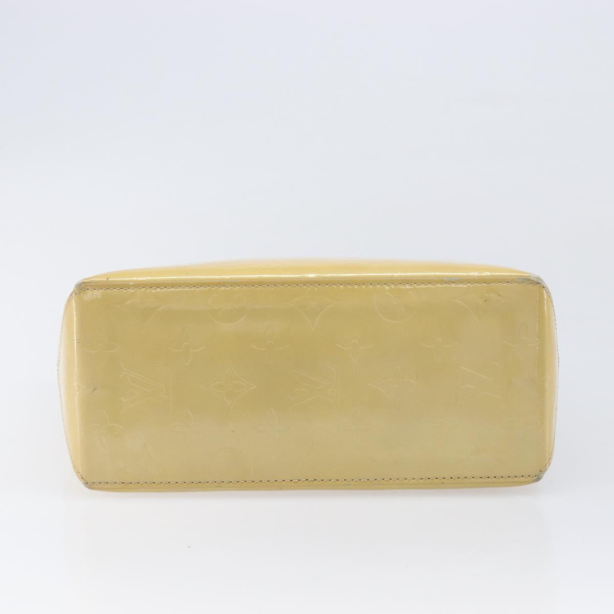 LOUIS VUITTON Monogram Vernis Reade PM Hand Bag Beige M91144 LV Auth bs37196