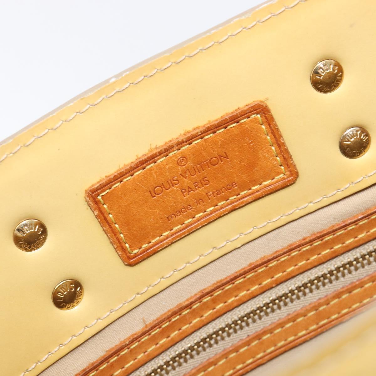 LOUIS VUITTON Monogram Vernis Reade PM Hand Bag Beige M91144 LV Auth bs37196