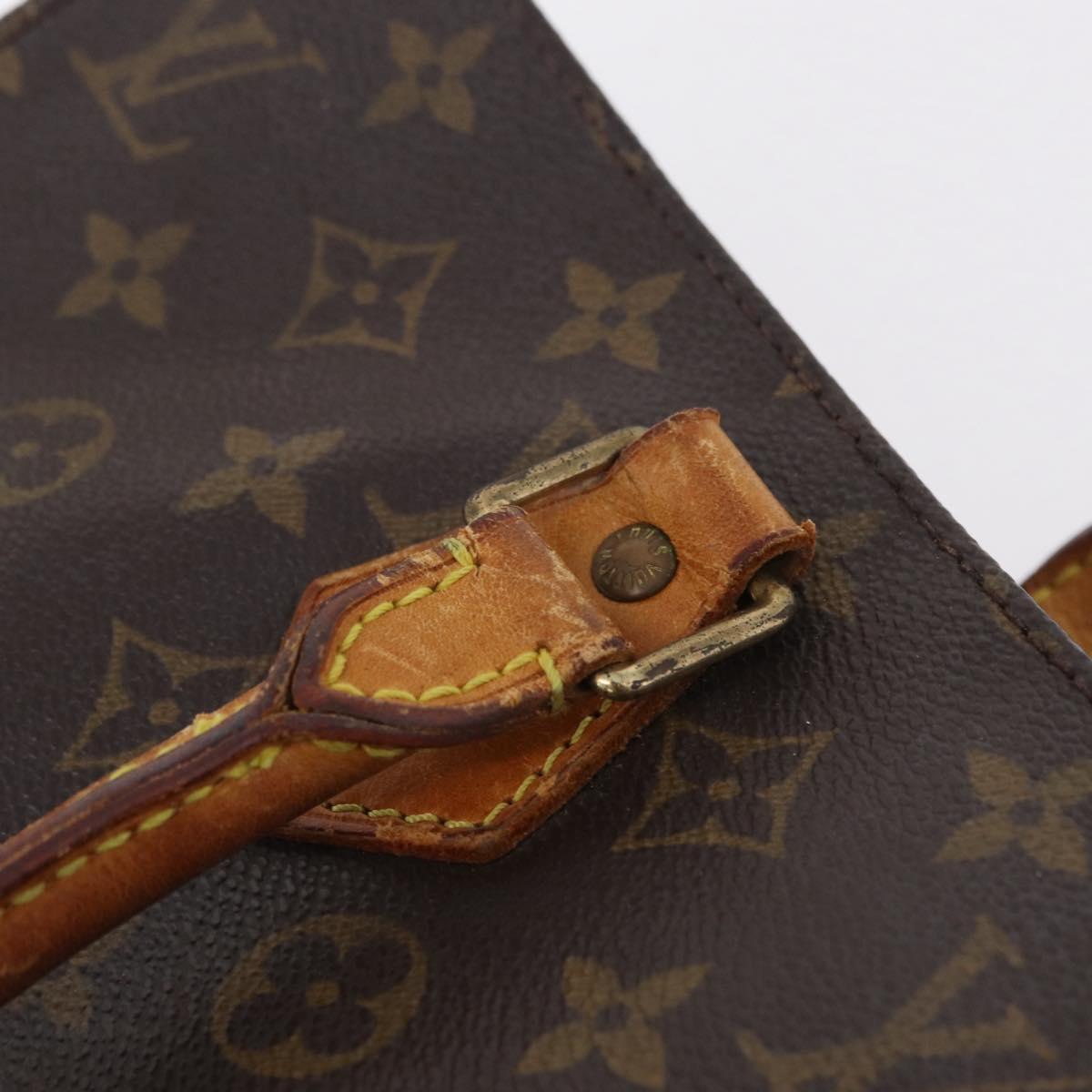 LOUIS VUITTON Monogram Sac Plat Hand Bag M51140 LV Auth bs37205