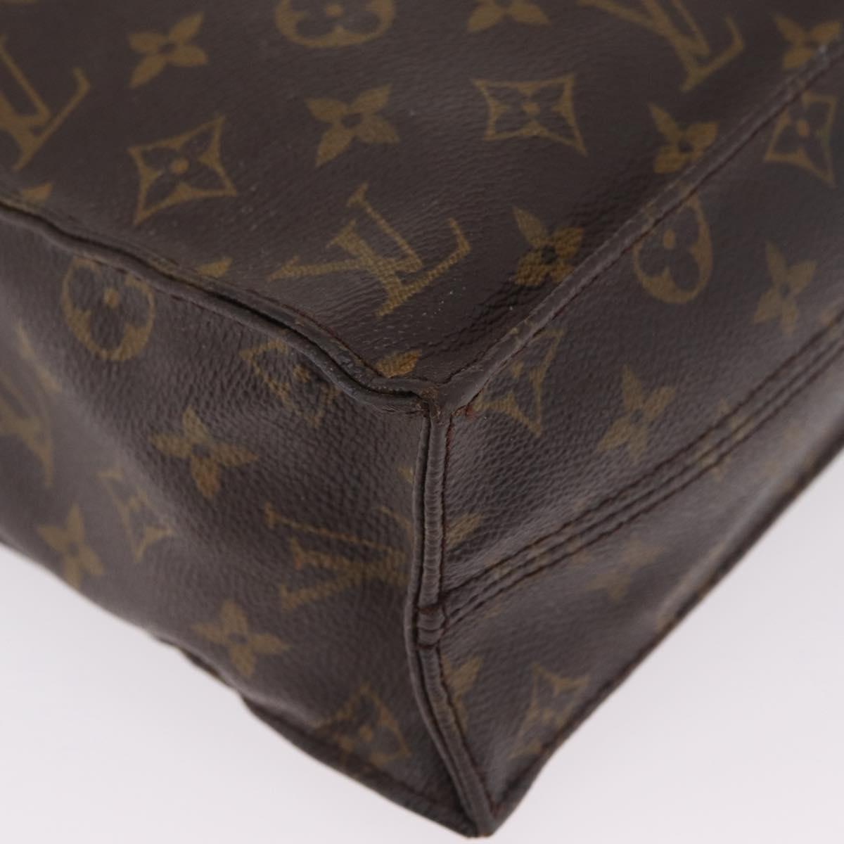 LOUIS VUITTON Monogram Sac Plat Hand Bag M51140 LV Auth bs37205