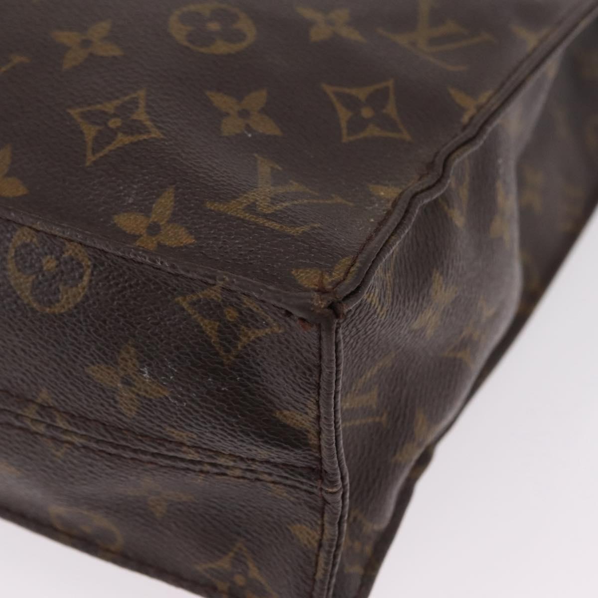 LOUIS VUITTON Monogram Sac Plat Hand Bag M51140 LV Auth bs37205