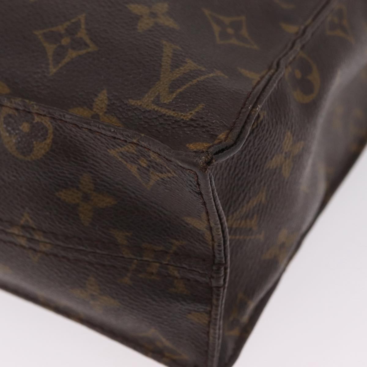 LOUIS VUITTON Monogram Sac Plat Hand Bag M51140 LV Auth bs37205