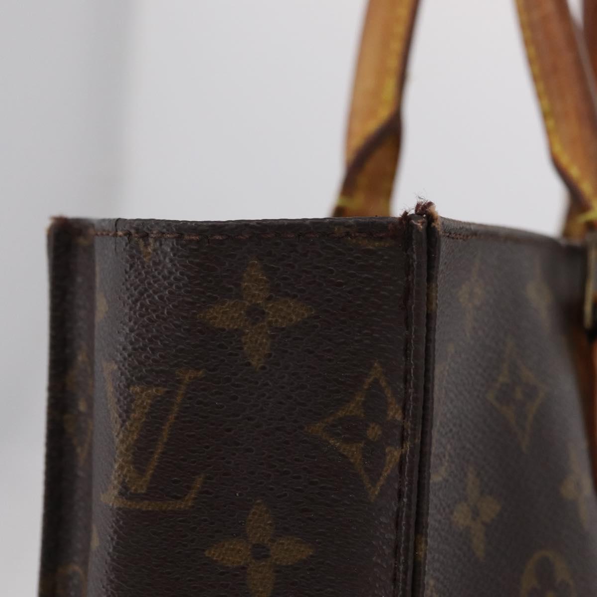 LOUIS VUITTON Monogram Sac Plat Hand Bag M51140 LV Auth bs37205