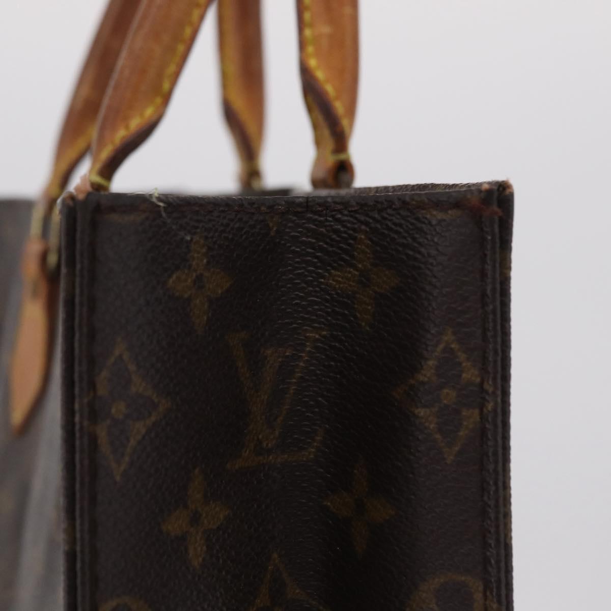 LOUIS VUITTON Monogram Sac Plat Hand Bag M51140 LV Auth bs37205