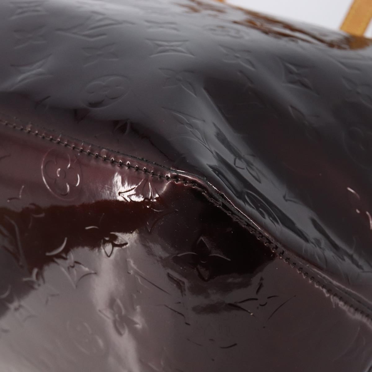 LOUIS VUITTON Monogram Vernis Bellevue GM Bag Amarante M93589 LV Auth bs37206