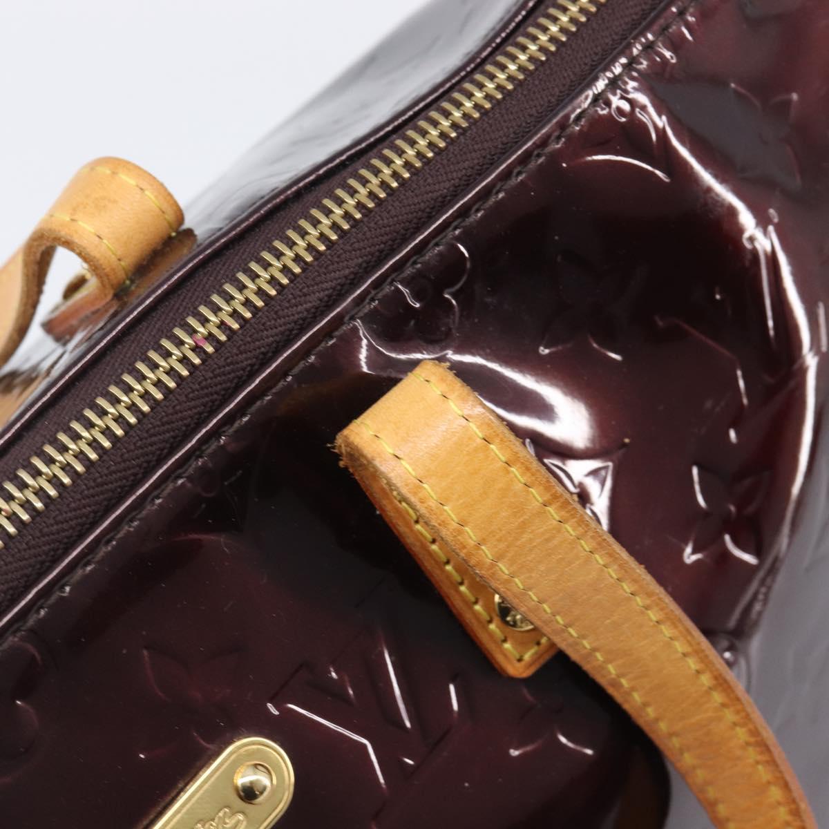 LOUIS VUITTON Monogram Vernis Bellevue GM Bag Amarante M93589 LV Auth bs37206