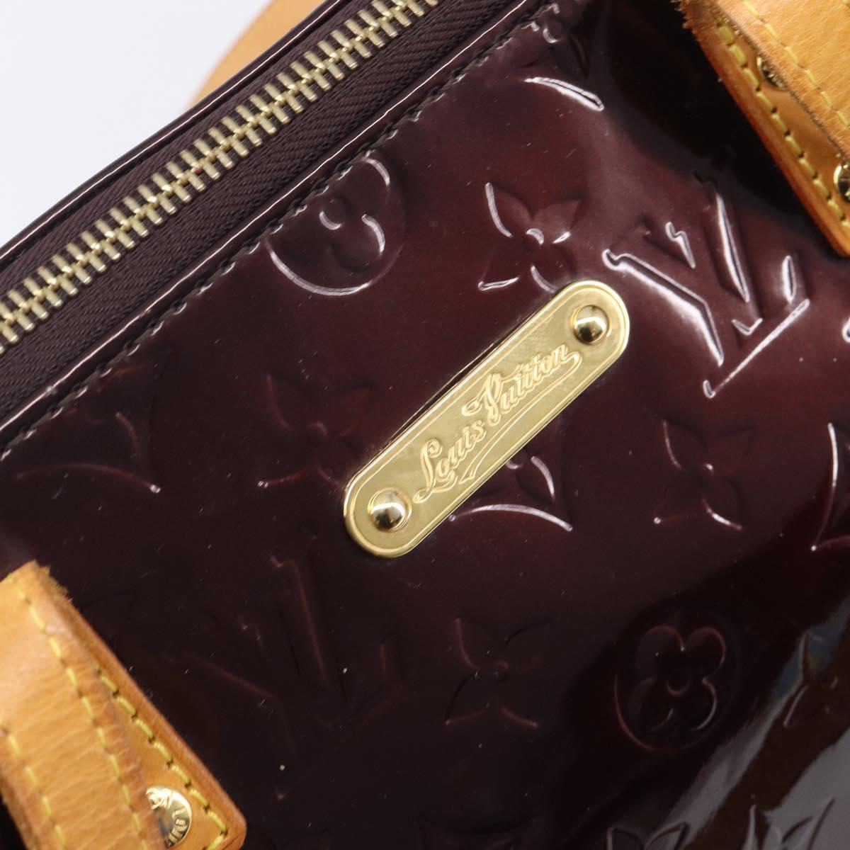 LOUIS VUITTON Monogram Vernis Bellevue GM Bag Amarante M93589 LV Auth bs37206