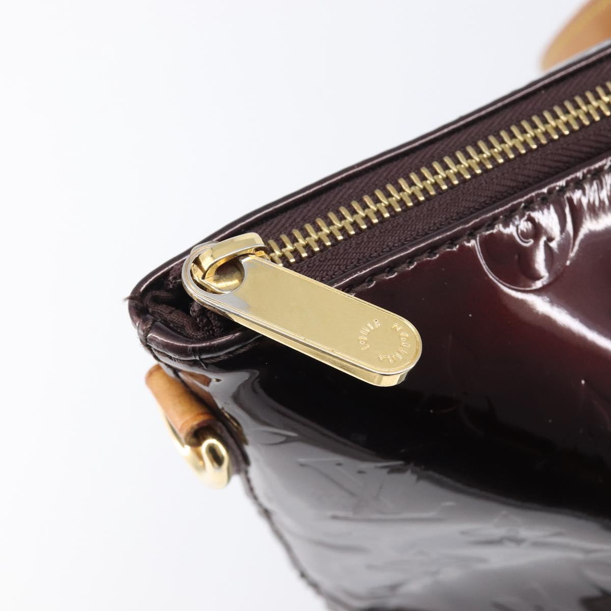 LOUIS VUITTON Monogram Vernis Bellevue GM Bag Amarante M93589 LV Auth bs37206